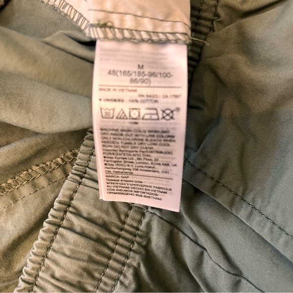 Gap Shorts Women Green Med 8 Cotton Drawstring Elastic Waist 8” inseam - Picture 7 of 7